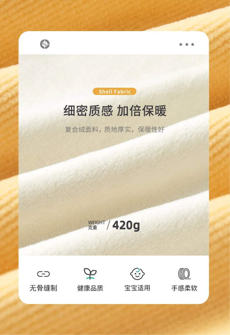 Baby-Body, ausgehend, warm und gezupft, Herren- und Damen-Herbstkleidung, Säuglingsspielanzug-Set, Herbst und Winter.