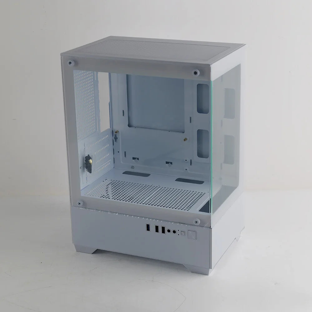 MANMU Tempered Glass Transparent Pc Case Cabinet M-Atx Gaming Rgb Case Desktop Tower Computer Case.
