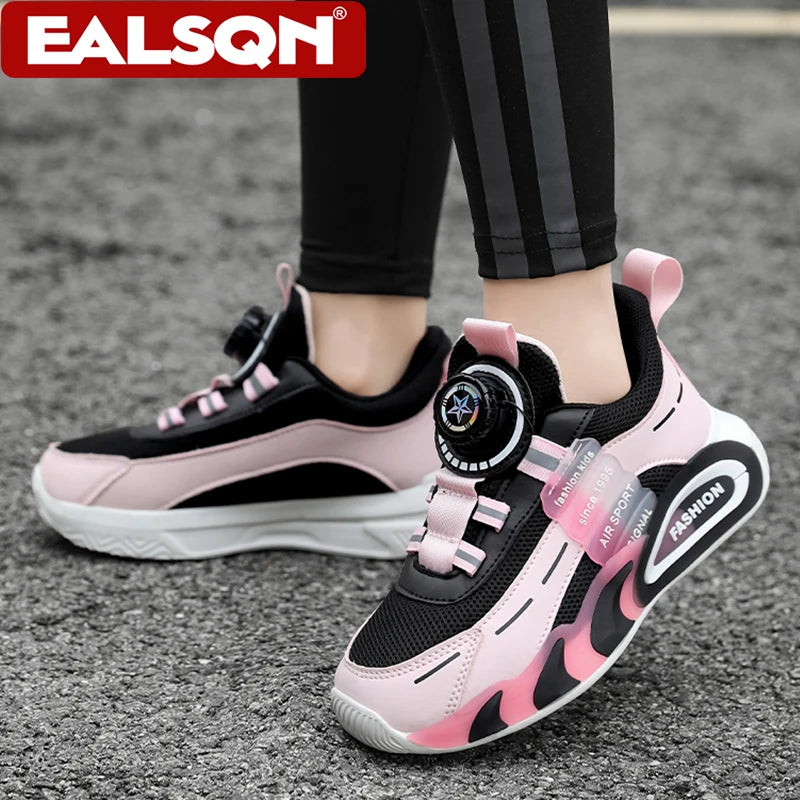 Pink Girl's Fashion Sneakers Anti Slip Comfortable Children Boy's Casual Walking Shoes Outdoor Sport Tennis.