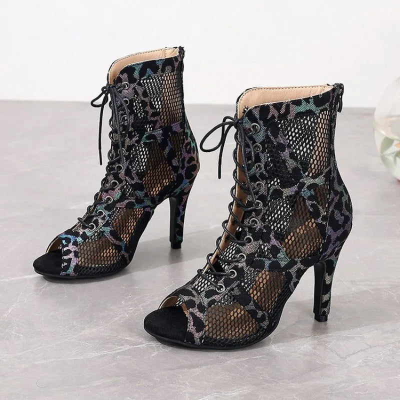 High Heels Women's Sandals New Open Toe Casual Latin Dance Shoes Girls' Ballroom Sandals Large Dance High Heels Women's Shoes 43.