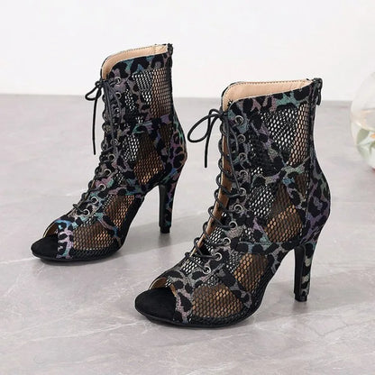 High Heels Women's Sandals New Open Toe Casual Latin Dance Shoes Girls' Ballroom Sandals Large Dance High Heels Women's Shoes 43.