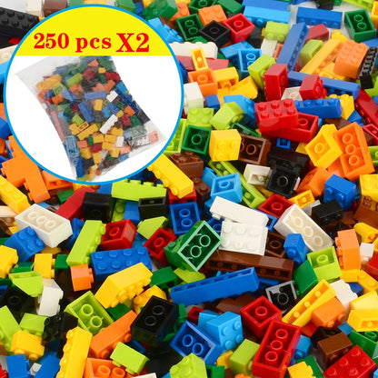 250/500/700 1000 Pcs Pieces Replacement Parts DIY Classic Brick Blocks Building Xmas Gift Creative Moc Sets City Brinquedos
