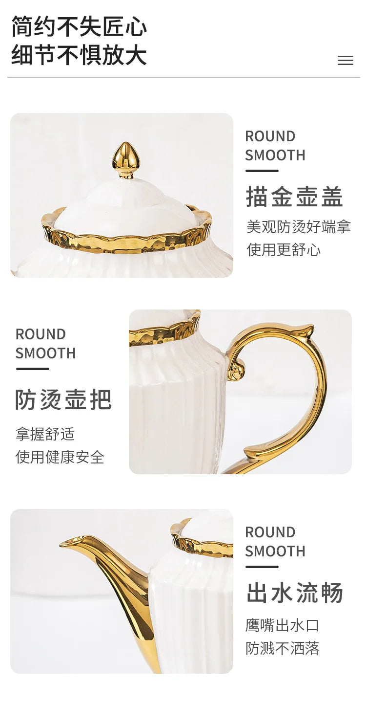 New high-value European ceramic coffee set, color glaze, high-end Phnom Penh coffee cup saucer, afternoon tea set.