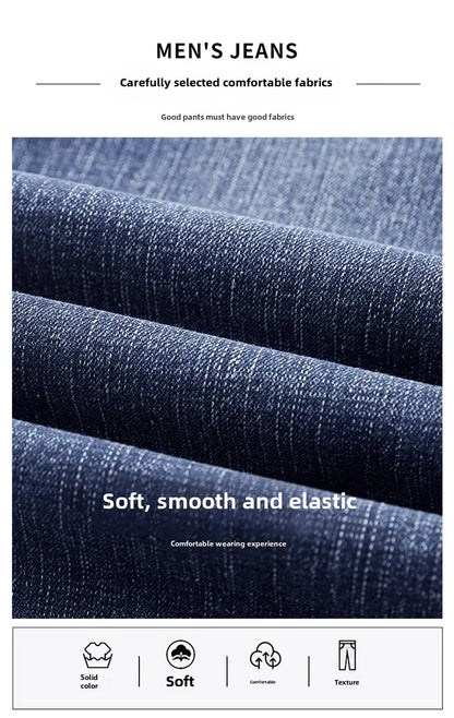 Lee Dex Jeans Men's Autumn/winter New Loose-fit Straight-leg Versatile Mid-age Men's Wear Business Casual Long Pants.