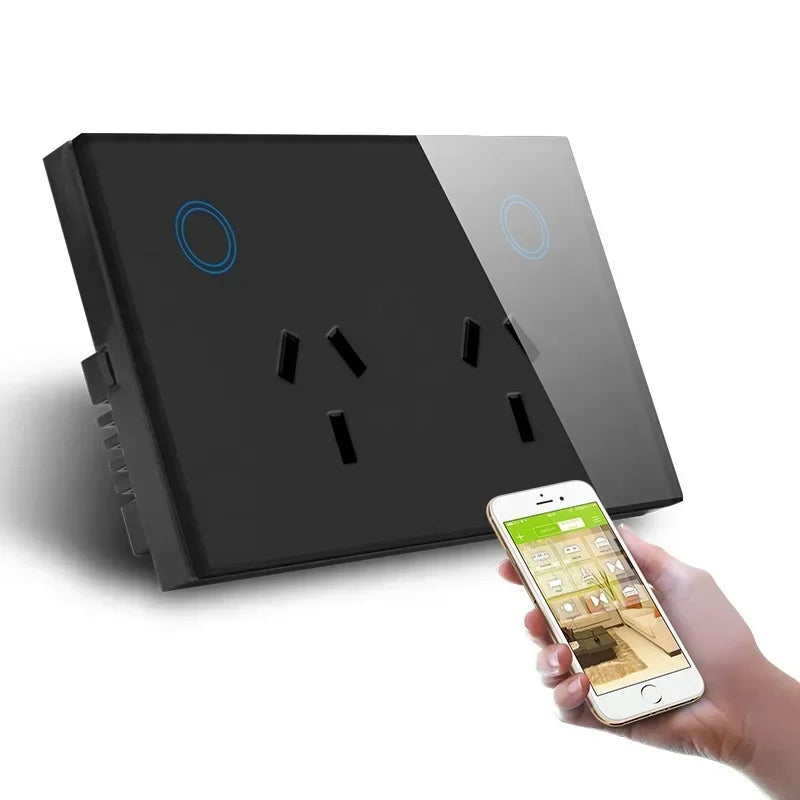 Melery Wifi Smart Tuya Steckdose AU Elektrische Stecker Steckdose Touch Sensor Schalter Drahtlose Fernbedienung von Alexa Google Hause.