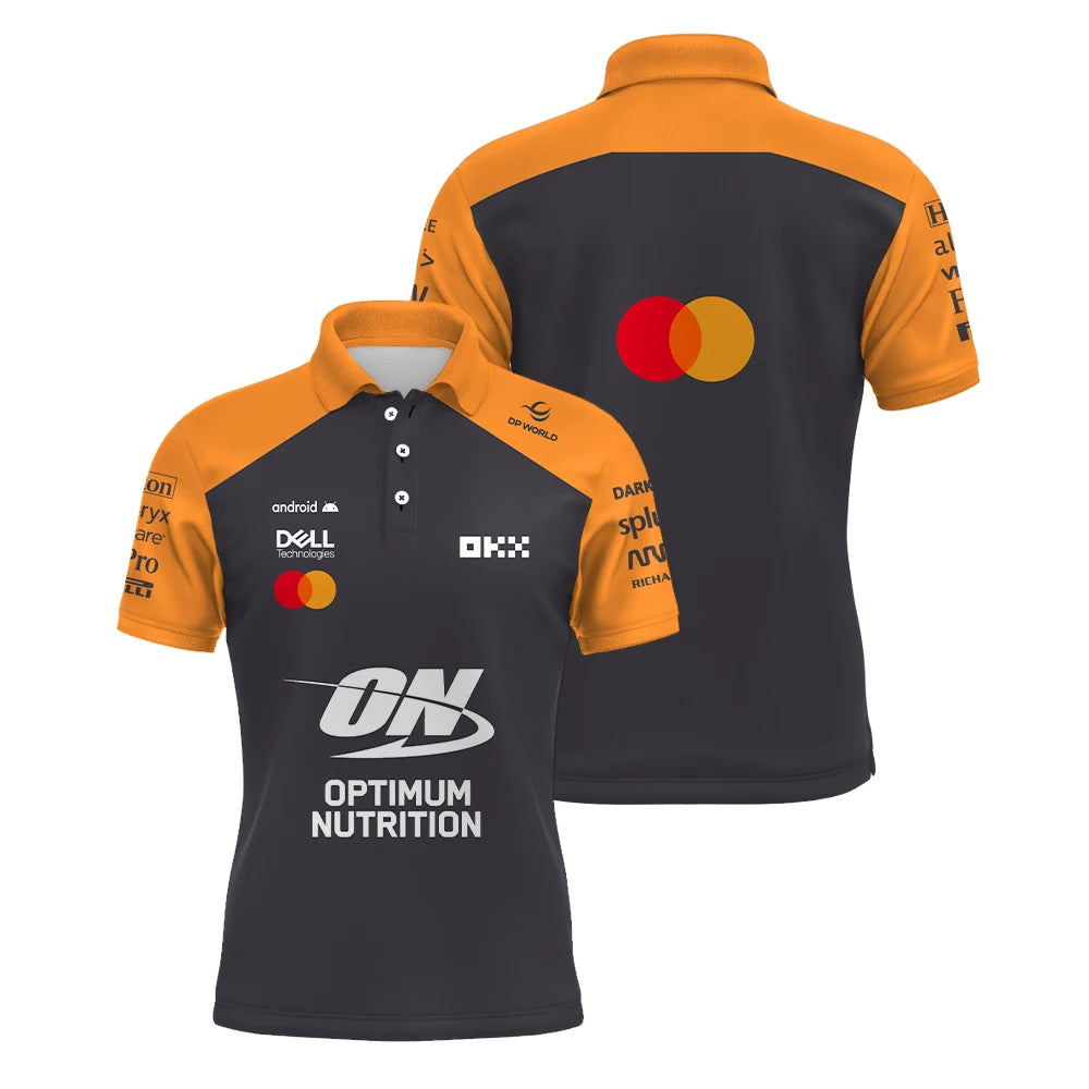 Summer 2025 new racing fans T-shirt for men outdoor sports cycling and racing T-shirt breathable quick-drying loose POLO shirt.