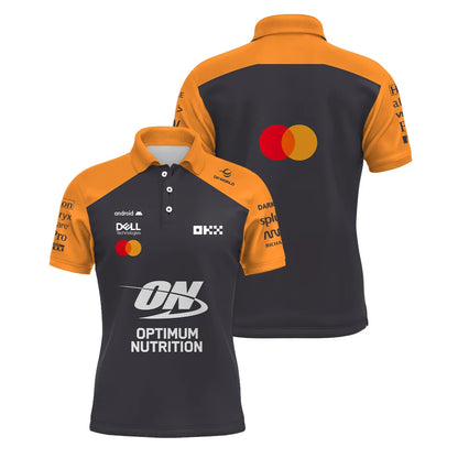 Summer 2025 new racing fans T-shirt for men outdoor sports cycling and racing T-shirt breathable quick-drying loose POLO shirt.