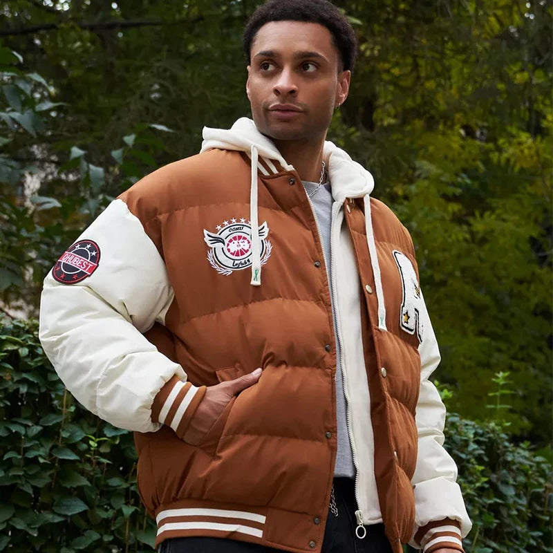 2025 New Winter Men Outdoor Windbreak Warm Travel Jacket Men Autumn Hooded Casual Fashion Sport Brand Loose Jacket Male Coat Top.