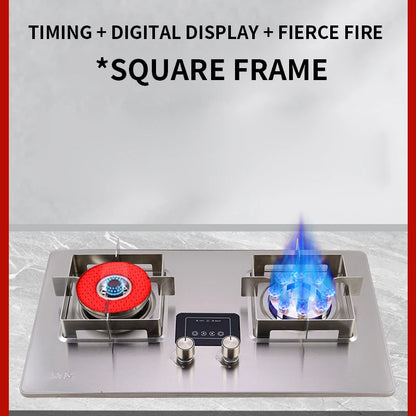 5KW Gas Stove Home Double Embedded Gas Stove Energy-saving Fierce Fire Stove Gas Cooktop Double hole gas stove