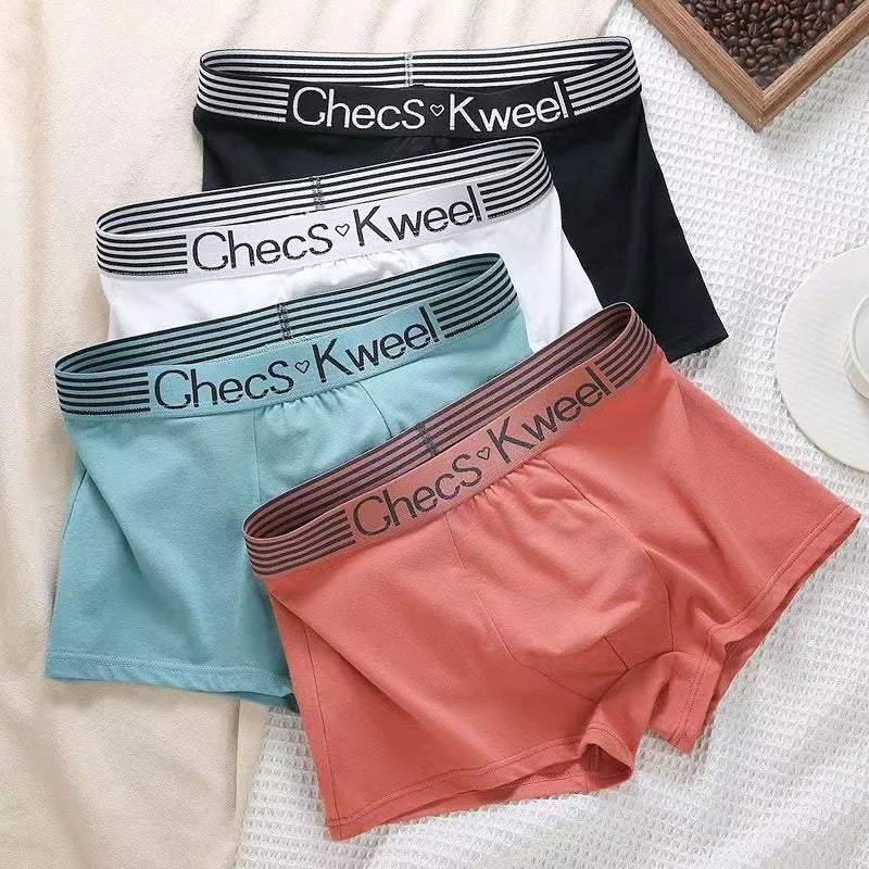 4Pcs Boxer Shorts männer Unterwäsche Sexy Höschen Baumwolle Boxer Gestreiften Unterhose Männlichen Shorts U Konvexen Dessous Plus Größe 2XL-6XL