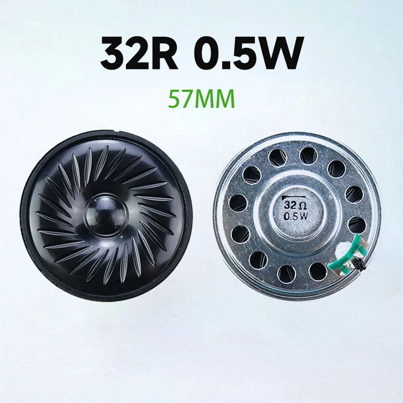 2PCS 0.5W  32R Speaker  32 Ohm Loud Speaker Diameter  23mm 28mm  36mm 40mm 50mm 57mm Loudspeaker.