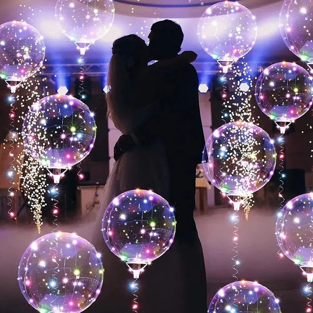 6 stücke 3 satz Transparent Party Glow Bobo Led Ball Leuchten Ballons Hochzeit Blase Ballon Hochzeit Geburtstag Dekoration einzigen.