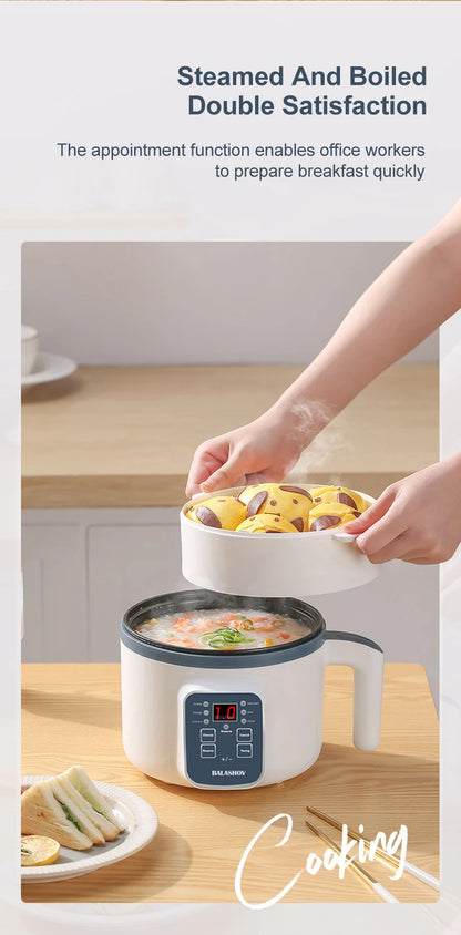 Electric Rice Cooker Multicooker Multifunction Pot Mini Hotpot Pan Soup Home Appliances for The Kitchen Pots Offers 1-2 People.