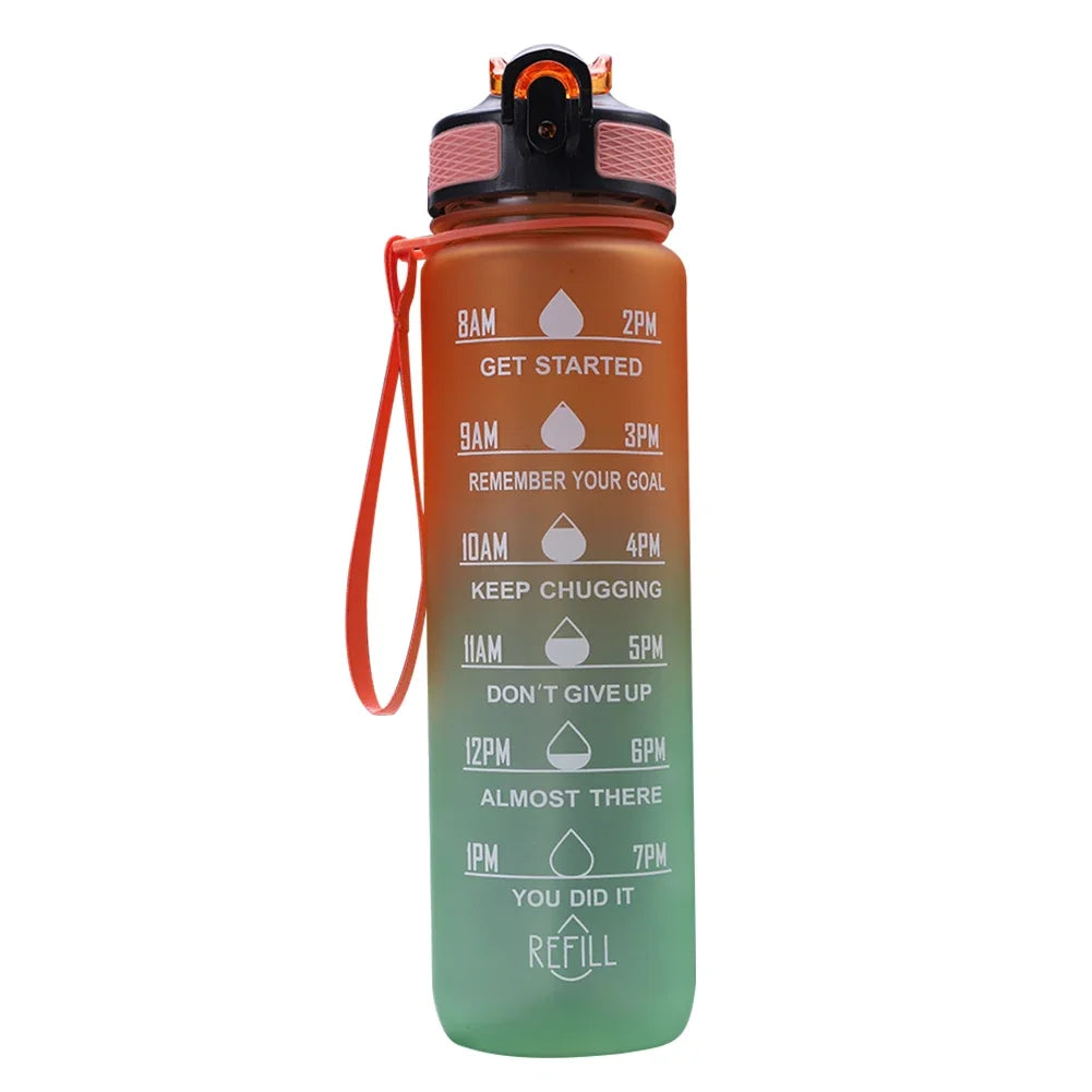 1 Liter Water Bottle Motivational Sport Water Bottle Leakproof Bottles Drinking Outdoor Travel Gym Fitness Jugs for Kitchen Cups.