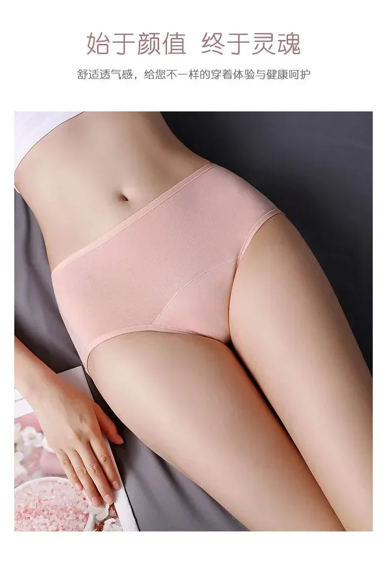 L-8XL Plus Size Leak Proof Menstrual Panties for Women Cotton Underwear with Waterproof and Breathable Design for Periods