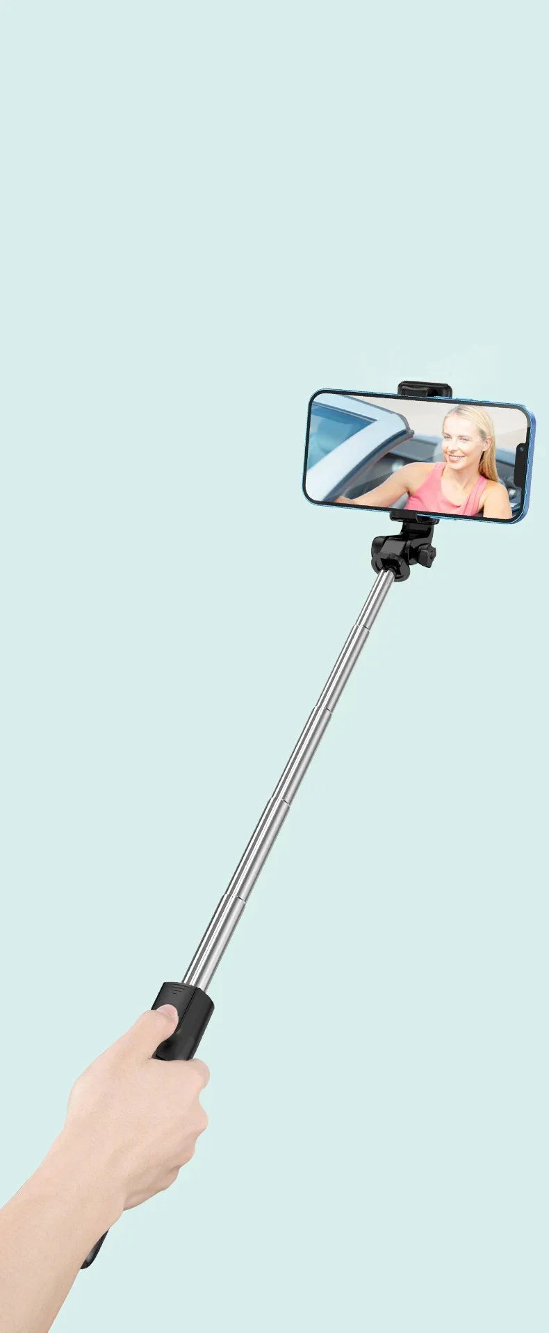 Selfie Stick Telescopic Travel Handheld Tripod Portable Phone Stand [700mm] Bluetooth Remote Extendable Phone Tripod.