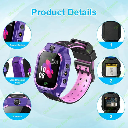 New Kids Smartwatch GPS Location Tracker SOS 2G Sim Call Child Smart Watch Camera IP67 Waterproof Watch Gift For IOS Android New.