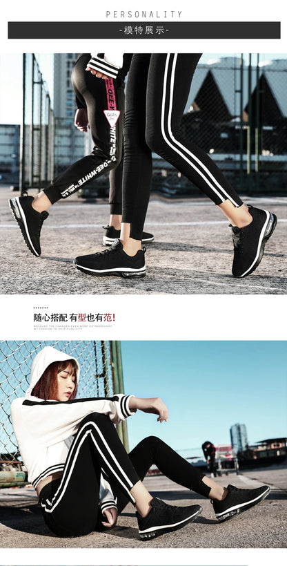 Men's and women's light casual sneakers Breathable mesh surface classic fashion lace-up walking and running shoes sneakers.