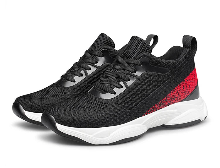 Fashion Men Sneakers Elevator Shoes Men Breathable Mesh Shoes Sports Casual Board Shoes Men's Hidden Inner Heightening Shoes 8cm.