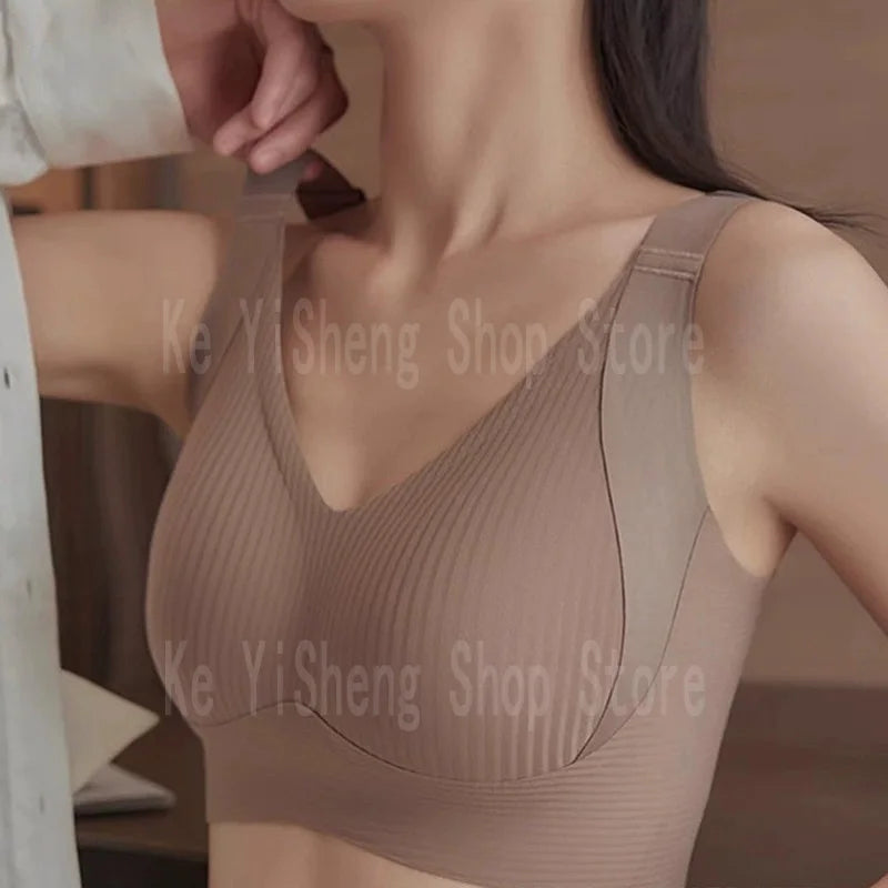 Non-trace body underwear women's bra anti-sag large size adjustment breast women big breasts small.
