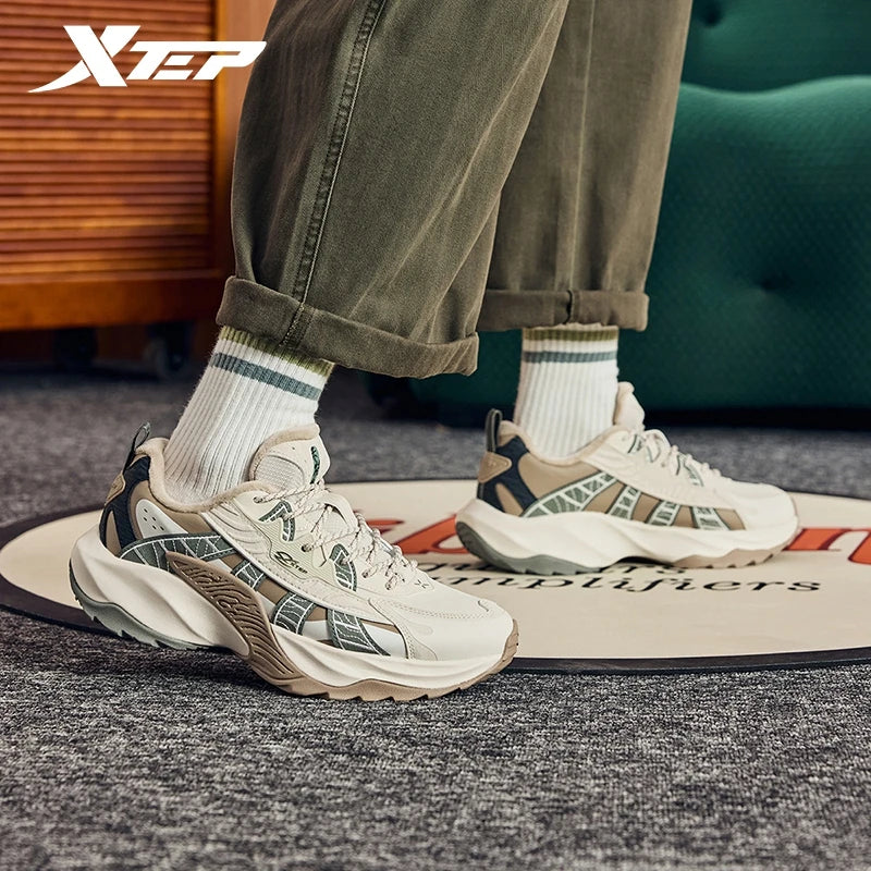 Xtep Flame 5.0 Men's Cotton Shoes 2024 Winter Comfortable Lightweight Heightening Rabbit Fur Warm Retro Casual Shoe 976419370048.