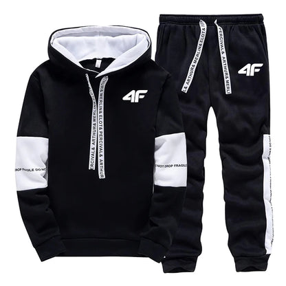 Hot Sale Men's Tracksuit Hooded Long Sleeves Casual Sports Single Piece Sweatshirts And Daily Sweatpants Comfort Outdoor Jogging.