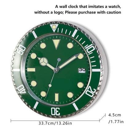 1pc 13 inch Luxus kreative Metall Wanduhr, Wohnzimmer und Arbeits zimmer Dekoration Wanduhr, fluor zierende Uhr Zifferblatt, batterie frei