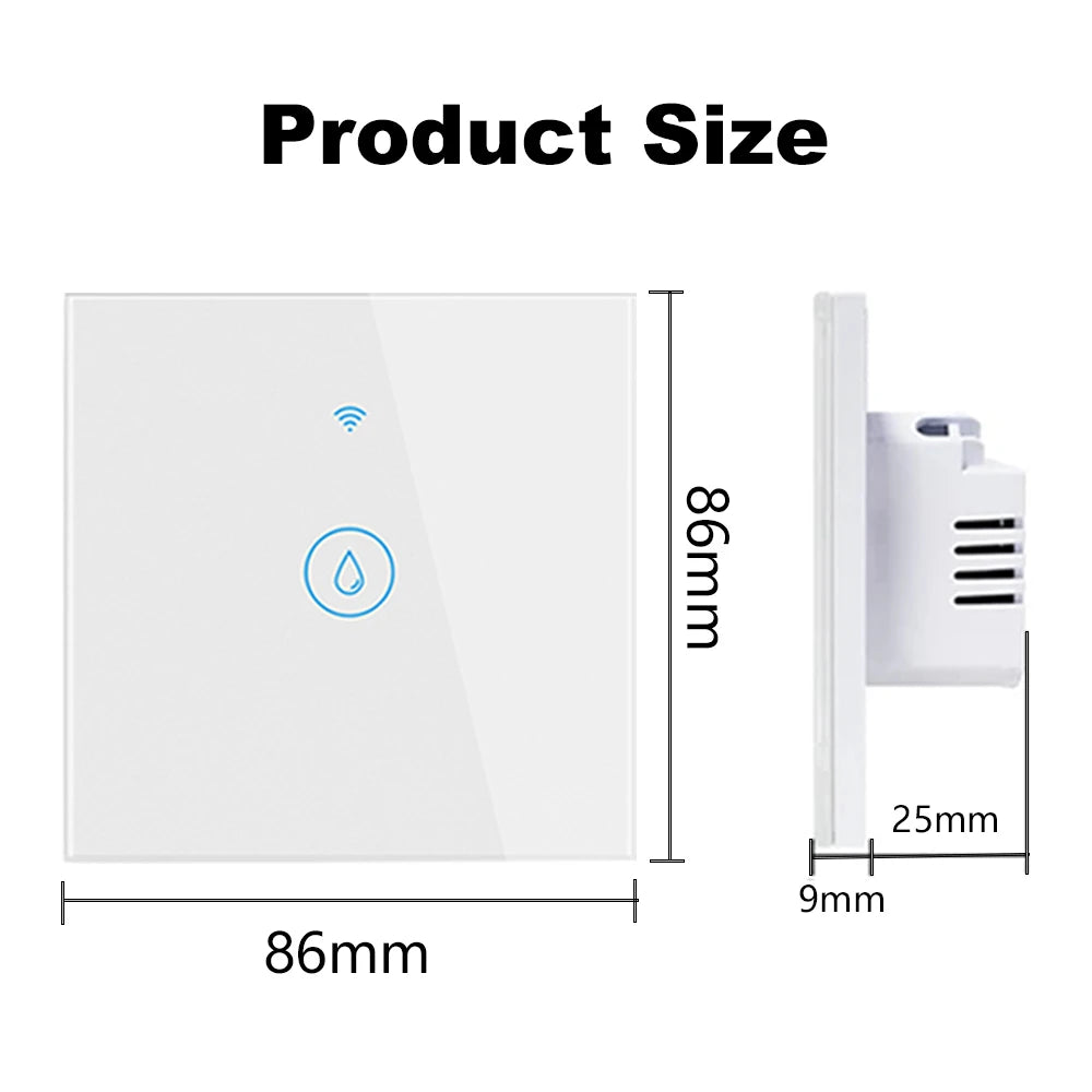 Tuya Smart 40A Wifi + Bluetooth Wasser Heizung Kessel Touch Schalter 8800W Timer Zeitplan Sprachsteuerung Alexa Google hause Yandex Alice