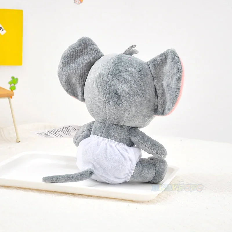 Original 18cm Tuffy Doll Tom and Jerry Plush Toys Cute Tom Cat Throw Pillow Doll Tefie Mouse Action Cartoon Doll.