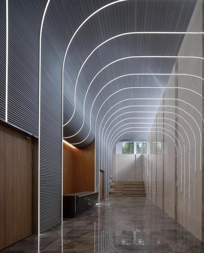 Black Flexible LED Neon Rope Lamp Silicone Tube Diffuser Recessed Channel For WS2811 WS2812B Waterproof Ribbon Neon Strip Lights.