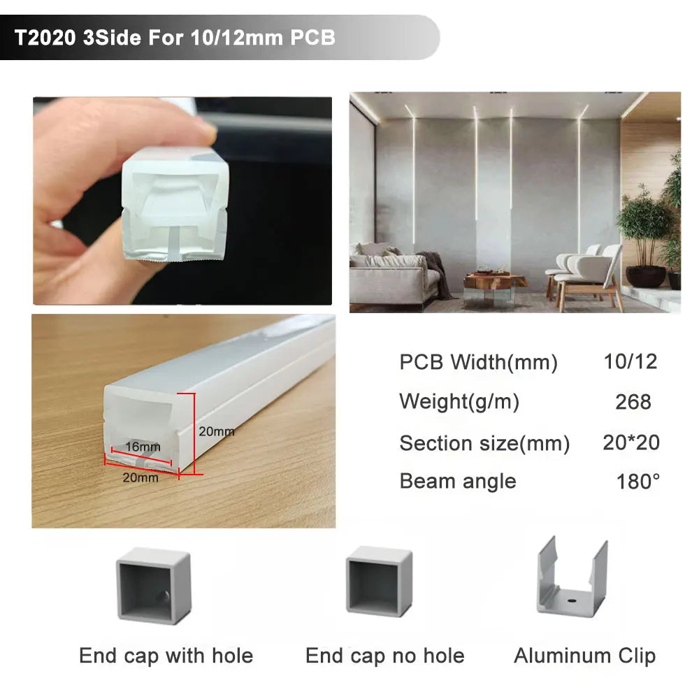 Silicone Neon Tube IP67 Waterproof Flexible Soft Silica Gel Sign 1m 2m 3m 4m 5m For WS2811 WS2812B 5050 2835 COB LED Strip Light.