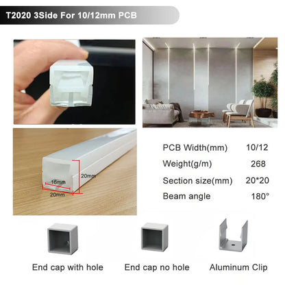 Silicone Neon Tube IP67 Waterproof Flexible Soft Silica Gel Sign 1m 2m 3m 4m 5m For WS2811 WS2812B 5050 2835 COB LED Strip Light.