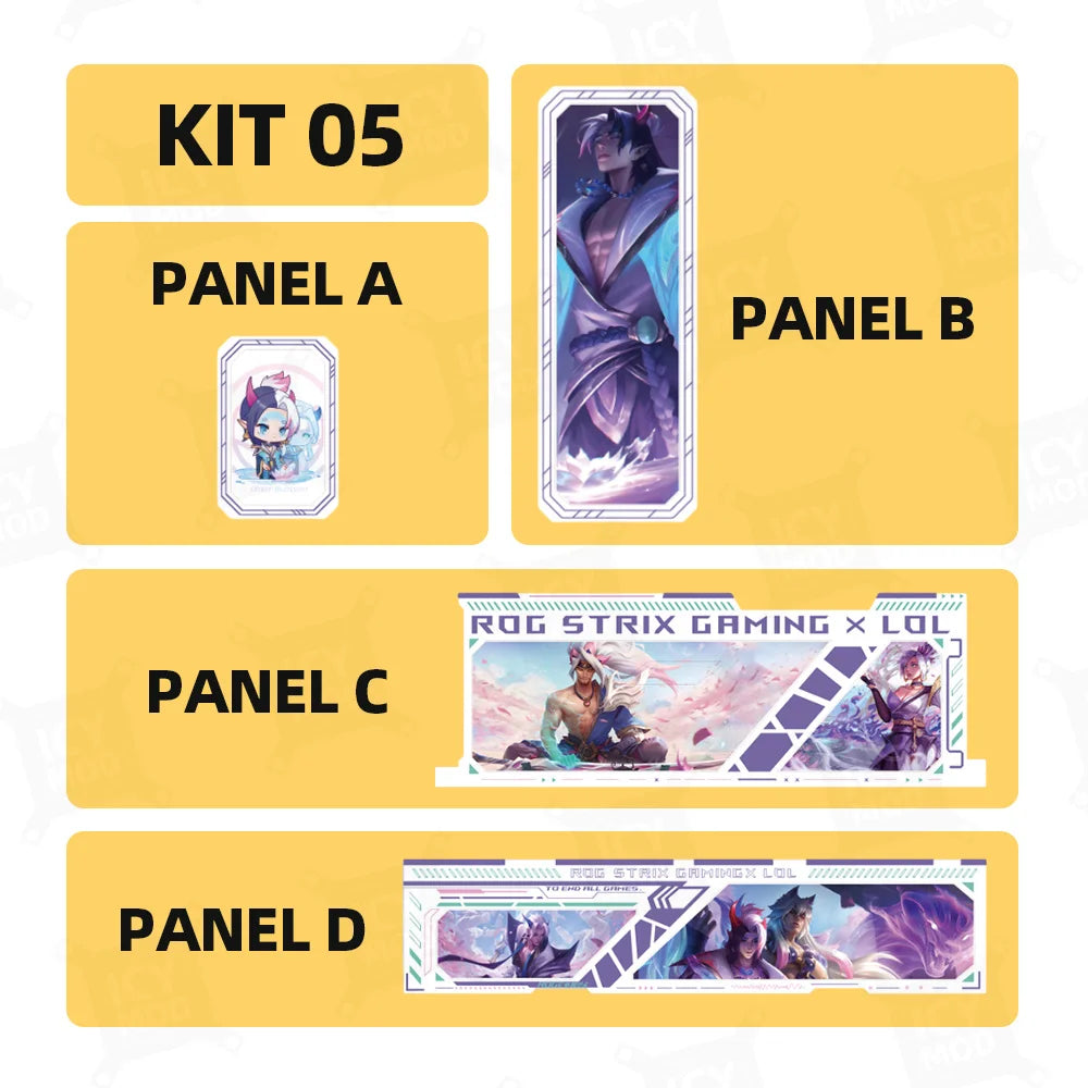 ASUS GX601 Case Lighting panel kit ARGB Laser Engraved Lighting Plate ROG Strix Helios Refit Custom PC MOD Gabinete Shroud