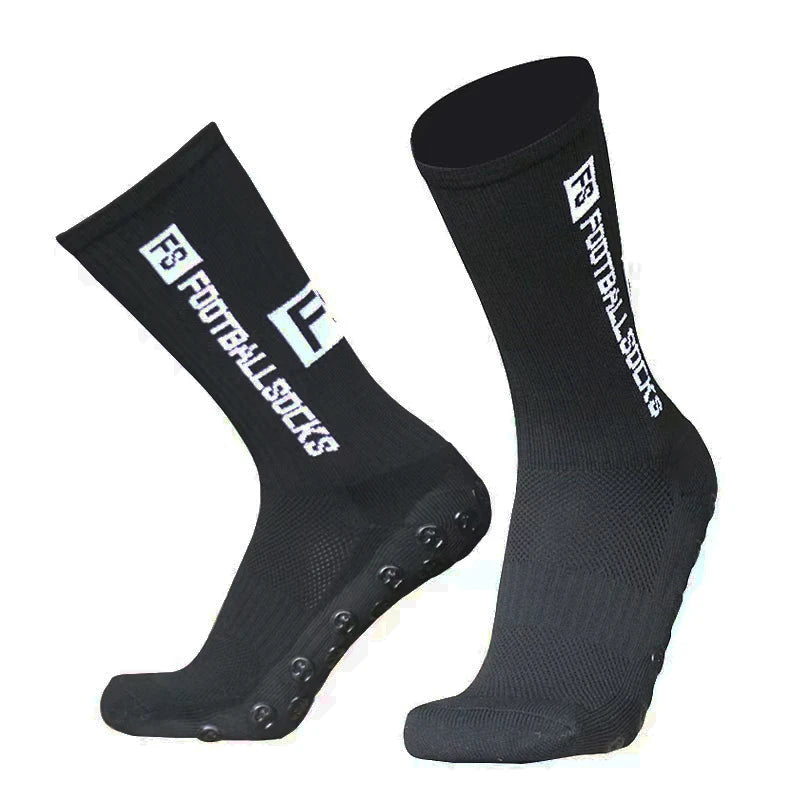 3/1Pair New Style FS Football Socks Round Silicone Suction Cup Grip Anti Slip Soccer Socks Sports Men Women Baseball Rugby Socks.
