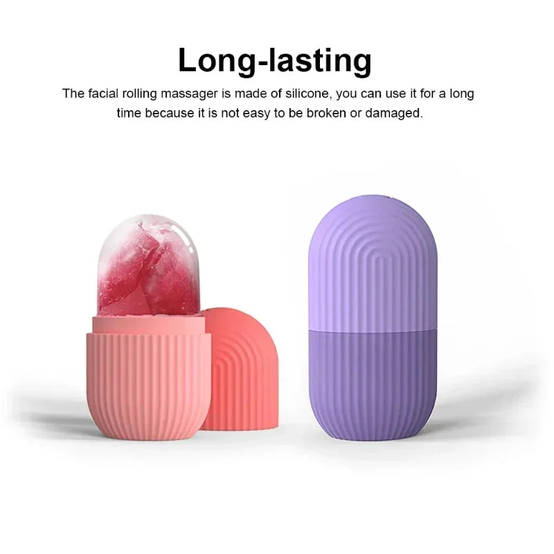 Ice Facial Roller Cube Beauty Lifting Ice Ball Face Massager Contouring Eye Roller Facial Treatment Reduce Acne Skin Care Tool.