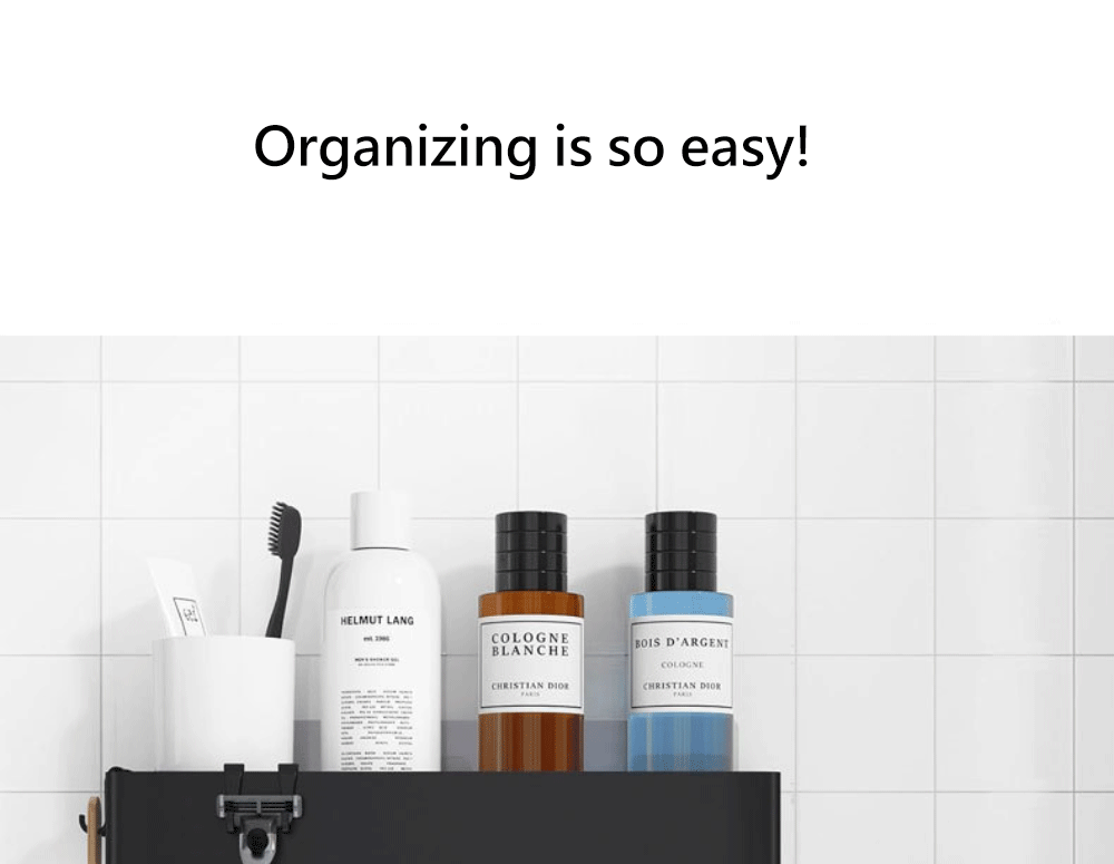 2 Packungen schwarzes Duschregal zur Wandmontage, Badezimmer-Organizer, Regal mit Haken, Küchendekoration, Regale an der Wand