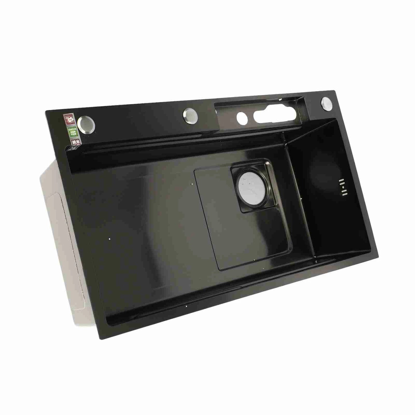 Intelligente Küchenspüle, Digitalanzeige, Edelstahl, Doppelschüssel, Küchenspüle, multifunktionale Doppelspüle für die Küche