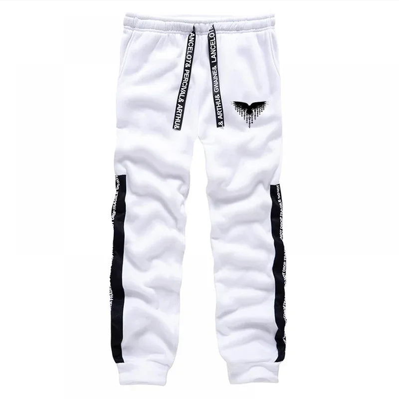 Fall Winter Daily Casual Sporty Jogger Sportswear Viking Raven Print Outfits 2025 New Fashion Men's Tracksuit Hoodies Sweatpants.