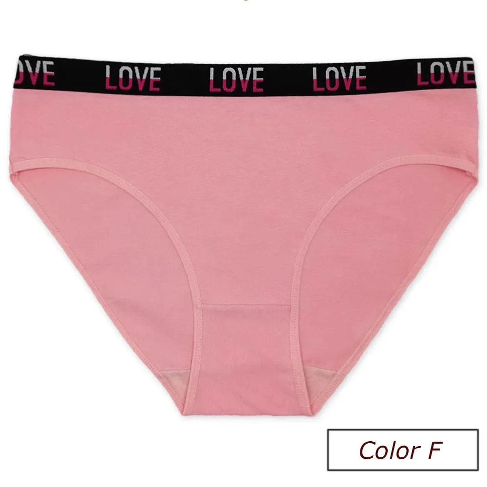 Cotton Underwear Women Panties Plus Size Briefs Female Knickers Lady Lingerie High Waist Wide Belt Underpants 6 Pieces/Lot.