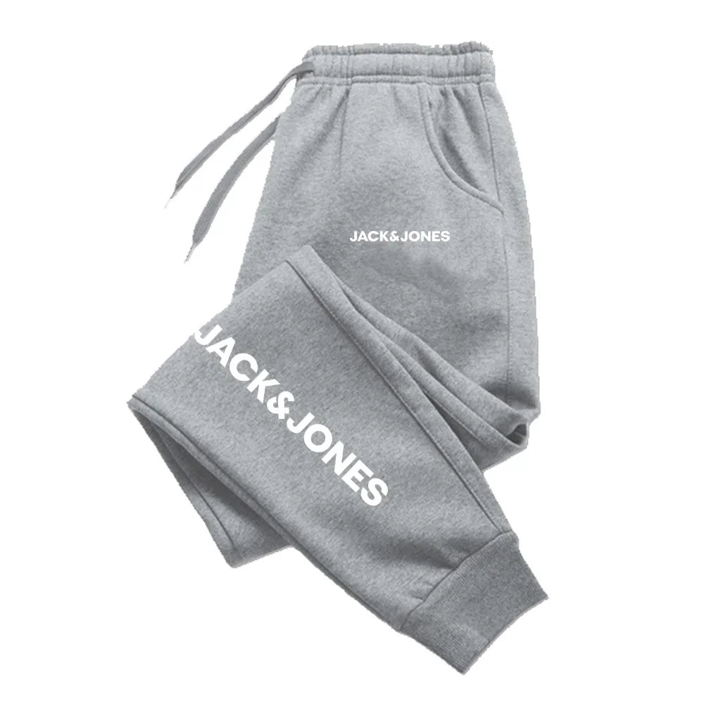 Men's jogging pants, loose pants, outdoor fashion sports pants, autumn and winter fitness fashion warm casual pants.