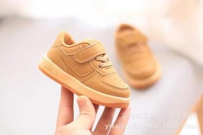 Children Sneakers Boys Girls Leather Low-Top Board Shoes Students Soft Bottom Footwear Kids Running Shoes Baby Casual Footwear.