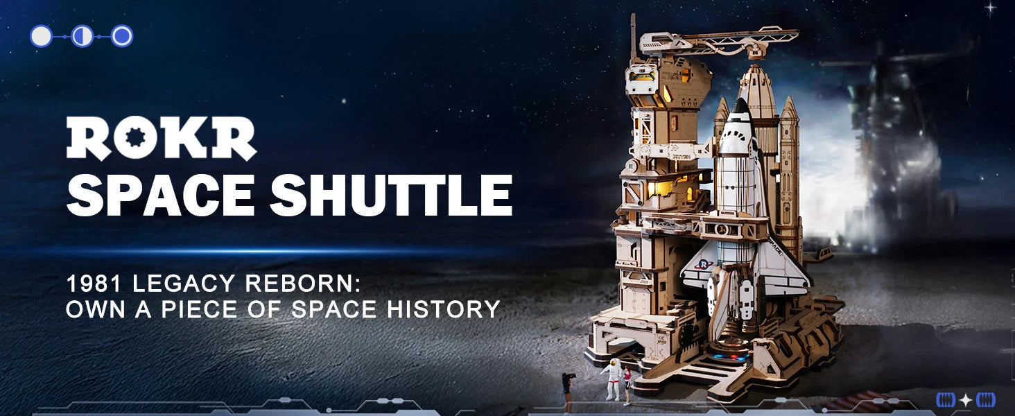 Robotime Rokr 3D Wooden Puzzle Space Shuttle Model Kits For Adults To Build STEM Toy Gift LKA02.