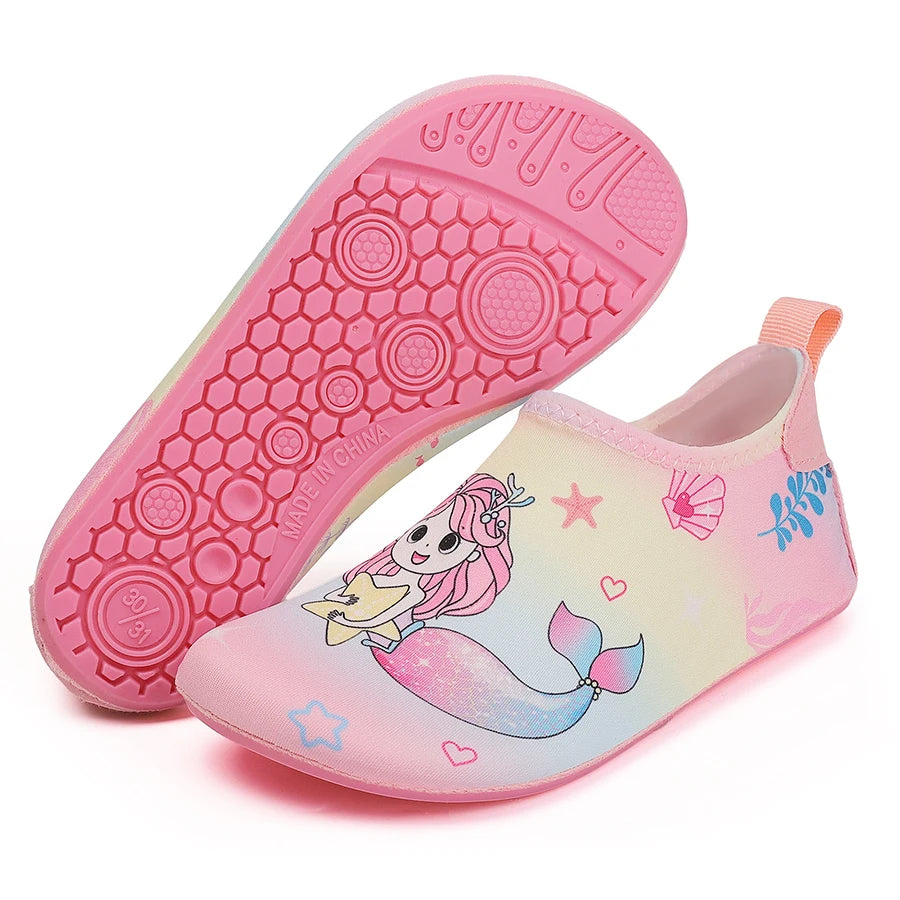 Children Beach Shoes Baby Soft Floor Indoor Slipper Snorkeling Swim Socks Boys And Girls Anti-Slip Home Barefoot Kids Slippers.