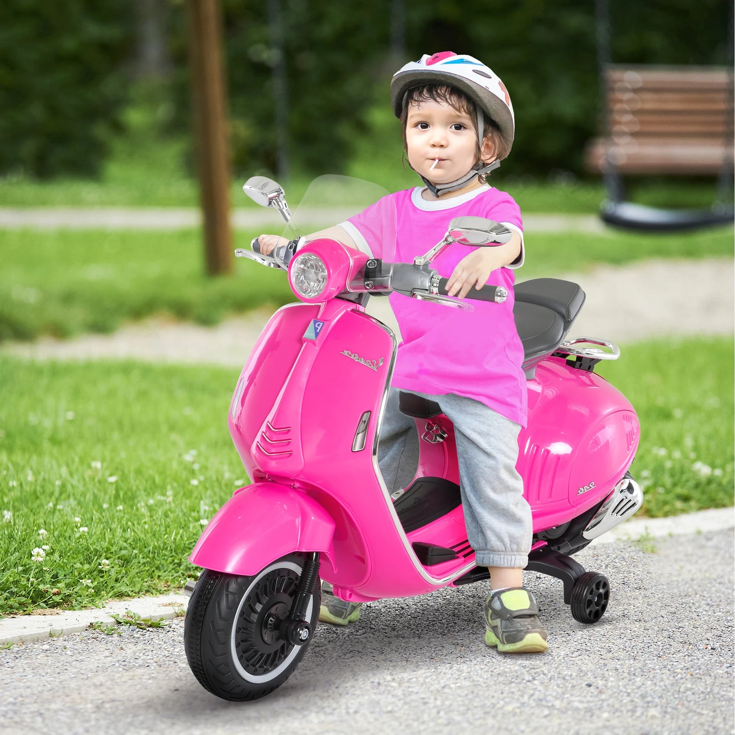 Electric Motorcycle for Children 3-6 Years Old Authorized from Vespa 108X49X75 cm.