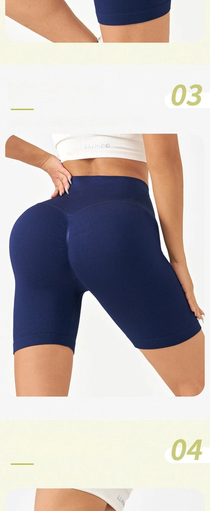 No Awkward Lines Yoga Pants for Women High Waisted Hip Lifting Exercise Running Wearing Fitness Shorts Cycling Pantssports Pants.