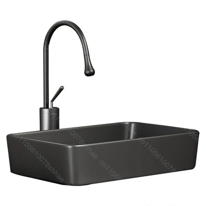 Luxuriöses Keramikgefäßwaschbecken, quadratisches Badezimmerwaschbecken, Arbeitsplatte, Kunstwaschbecken für Waschtischplatte, Keramik-Badezimmerwaschbecken für den Heimgebrauch