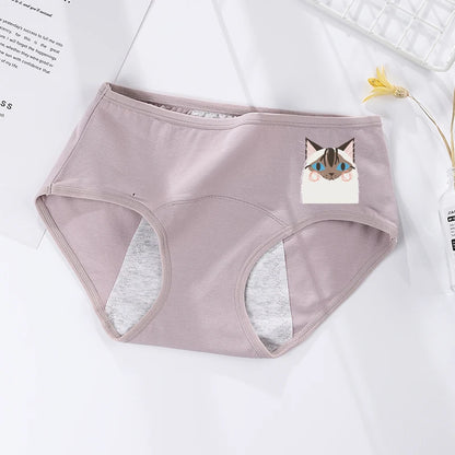 Women's menstrual briefs large flow postpartum water absorption leakproof briefs women's pure cotton menstrual briefs lingerie