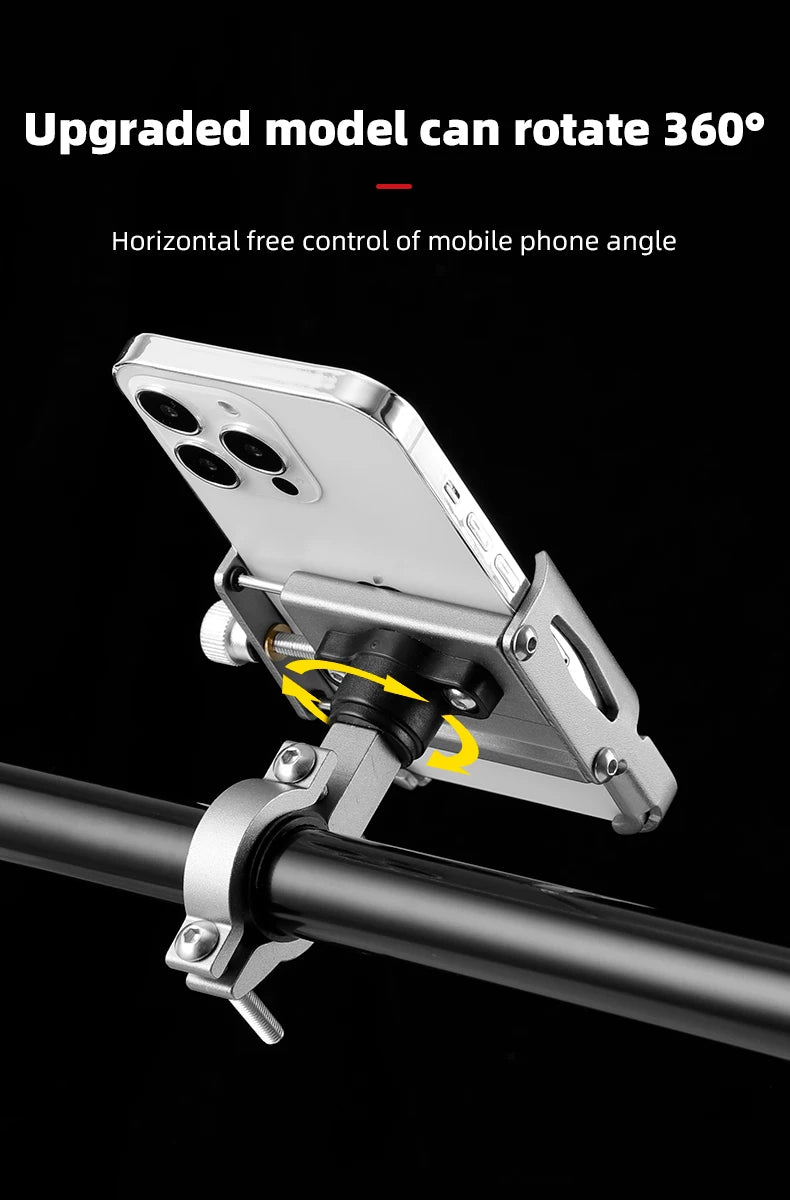 iBudim Bike Phone Holder 360 Rotation Bicycle Phone Holder for 4.7-7.0 inch Devices Motorcycle Handlebar Mobile Phone Stand.