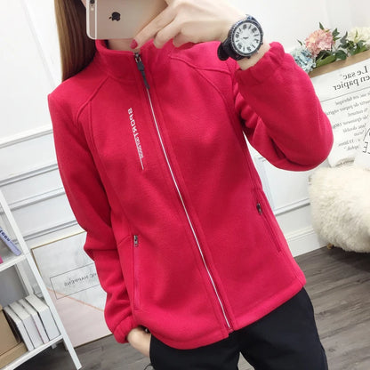 Plus Größe Herbst Winter Polar Fleece Warme Mantel Frauen Sweatshirt Outdoor Sport Casual Zipper Strickjacke Jacke Top Schlank Jugendliche.