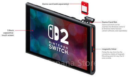 Nintendo Switch 2 Original 7.9-inch LCD Display Joy‑Con2 Handle Console Stable TV Mode Video Gaming Console N2 NEW 2025.
